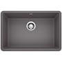 Blanco Precis 26-13/16" Undermount Single Basin SILGRANIT Kitchen Sink Cinder