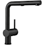 Blanco Linus 1.5 GPM Single Hole Pull Out Kitchen Faucet Coal Black