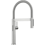 Blanco Culina II Semi-Pro 1.5 GPM Single Hole Pre-Rinse Pull Down Mini Sensor Kitchen Faucet PVD Steel