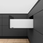 Blum LEGRABOX 18" L x 7" H Full Extension Concealed Drawer System Kit Silk White