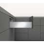 Blum LEGRABOX 22" L x 5-1/16" H Full Extension Concealed Drawer System Kit Brushed Stainless Steel