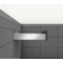 Blum LEGRABOX 26" L x 3-9/16" H Full Extension Concealed Drawer System Kit Orion Gray