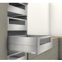 Blum Merivobox "E" Height 16 Inch Full Extension Concealed Drawer System with 125 Pound Weight Capacity and Soft Close Matte Indium Gray