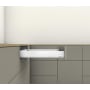 Blum Merivobox "M" Height 18 Inch Full Extension Concealed Drawer System with 170 Pound Weight Capacity and Soft Close Matte Silk White