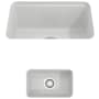 Bocchi Sotto 12" Undermount Single Basin Fireclay Bar Sink with Basket Strainer Matte White