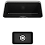 Bocchi Sotto 12" Undermount Single Basin Fireclay Bar Sink with Basket Strainer Matte Black
