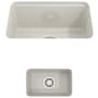 Bocchi Sotto 12" Undermount Single Basin Fireclay Bar Sink with Basket Strainer Biscuit