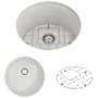 Bocchi Sotto 18-1/2" Undermount Single Basin Fireclay Bar Sink with Basin Rack and Basket Strainer White