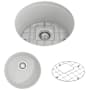 Bocchi Sotto 18-1/2" Undermount Single Basin Fireclay Bar Sink with Basin Rack and Basket Strainer Matte White