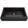 Bocchi Nuova Pro 34" Undermount Single Basin Fireclay Kitchen Sink with Basin Rack and Basket Strainer Matte Black