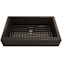 Bocchi Nuova Pro 34" Undermount Single Basin Fireclay Kitchen Sink with Basin Rack and Basket Strainer Matte Brown