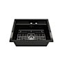 Bocchi Baveno 27" Undermount Single Basin Fireclay Kitchen Sink with Basin Rack, Basket Strainer, Colander and Cutting Board Black