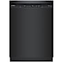 Bosch 100 Series 24 Inch Wide 12 Place Setting Built-In Fingerprint Resistant Front Control Dishwasher with PureDry and PrecisionWash Black
