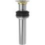 Brasstech Solid Brass P.O. Plug with Flat Strainer Plate and 1-1/4" O.D. Tailpiece Uncoated Polished Brass (Living)