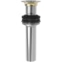 Brasstech Solid Brass P.O. Plug with Flat Strainer Plate and 1-1/4" O.D. Tailpiece French Gold (PVD)