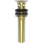 Brasstech Fully Polished Solid Brass P.O. Plug with Flat Strainer Plate and Overflow Holes Satin Brass (PVD)