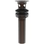 Brasstech Fully Polished Solid Brass P.O. Plug with Flat Strainer Plate and Overflow Holes English Bronze