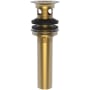 Brasstech Fully Polished Solid Brass P.O. Plug with Flat Strainer Plate and Overflow Holes Satin Bronze (PVD)