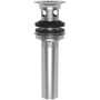 Brasstech Fully Polished Solid Brass P.O. Plug with Flat Strainer Plate and Overflow Holes Stainless Steel (PVD)