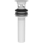 Brasstech Fully Polished Solid Brass P.O. Plug with Flat Strainer Plate and Overflow Holes Matte White