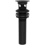Brasstech Fully Polished Solid Brass P.O. Plug with Flat Strainer Plate and Overflow Holes Flat Black