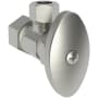 Brasstech 1/2" Compression Inlet Solid Brass Round Handle Angle Valve Satin Nickel