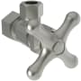 Brasstech Metal Cross Handle Angle Valve with 1/2" Compression Inlet Satin Nickel