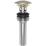 Brasstech Solid Brass Dome Cap Drain with Overflow French Gold (PVD)