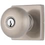 Brinks Mendocino Knob Set with Square Rose from the Contemporary Collection Satin Nickel