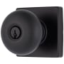 Brinks Mendocino Knob Set with Square Rose from the Contemporary Collection Matte Black