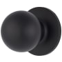 Brinks Raleigh Passage Door Knob Set with Round Rose from the Transitional Collection Matte Black