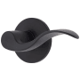 Brinks Raleigh Passage Door Lever Set with Round Rose from the Transitional Collection Matte Black