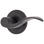 Brinks Raleigh Passage Door Lever Set with Round Rose from the Transitional Collection Tuscan Bronze
