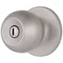 Brinks Raleigh Privacy Door Knob Set with Round Rose from the Transitional Collection Satin Nickel