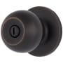 Brinks Raleigh Privacy Door Knob Set with Round Rose from the Transitional Collection Tuscan Bronze