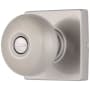 Brinks Mendocino Privacy Door Knob Set with Square Rose from the Contemporary Collection Satin Nickel