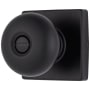Brinks Mendocino Privacy Door Knob Set with Square Rose from the Contemporary Collection Matte Black
