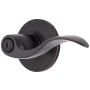 Brinks Raleigh Privacy Door Lever Set with Round Rose from the Transitional Collection Tuscan Bronze