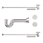 Brizo Litze Decorative Sink Supply Kit with Angle Stops, Supply Lines and P Trap Chrome