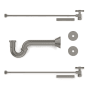 Brizo Litze Decorative Sink Supply Kit with Angle Stops, Supply Lines and P Trap Luxe Steel