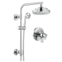 Brizo Litze Thermostatic Shower Column Shower System with Shower Head and Hand Shower Less Handles - Rough-in Valve Included Chrome