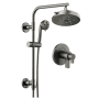 Brizo Litze Thermostatic Shower Column Shower System with Shower Head and Hand Shower Less Handles - Rough-in Valve Included Luxe Steel
