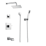 Brizo Siderna Pressure Balanced Tub and Shower System with Shower Head and Hand Shower - Rough-in Valve Included Chrome