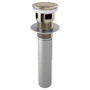 Brizo 1-5/8" Push Pop-Up Drain Assembly with Overflow Brilliance Polished Nickel