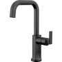 Brizo Kintsu 1.8 GPM Single Hole Bar Faucet with Square Spout - Less Handle Matte Black