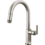 Brizo Kintsu 1.8 GPM Single Hole Pull Down Kitchen Faucet with Arc Spout - Less Handle Lumicoat Stainless