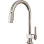 Brizo Frank Lloyd Wright 1.8 GPM Single Hole Pull Down Kitchen Faucet with Arc Spout - Less Handle Brilliance Stainless