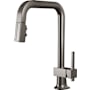 Brizo Frank Lloyd Wright 1.8 GPM Single Hole Pull Down Kitchen Faucet with Square Spout - Less Handle Brilliance Black Onyx