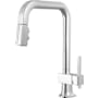 Brizo Frank Lloyd Wright 1.8 GPM Single Hole Pull Down Kitchen Faucet with Square Spout - Less Handle Chrome