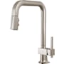 Brizo Frank Lloyd Wright 1.8 GPM Single Hole Pull Down Kitchen Faucet with Square Spout - Less Handle Brilliance Stainless
